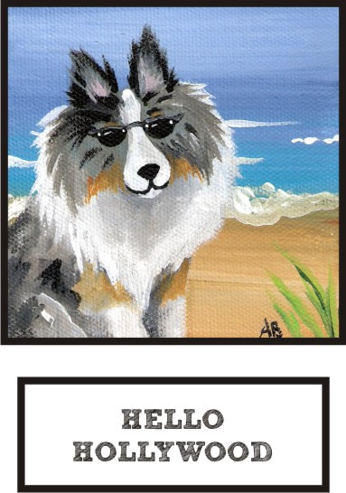 Agility Shelties Blue Merle and Sable Sheltie waterproof stickers - Amy  Bolin's Far Out! Art